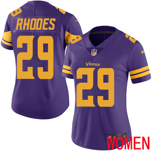 Minnesota Vikings 29 Limited Xavier Rhodes Purple Nike NFL Women Jersey Rush Vapor Untouchable
